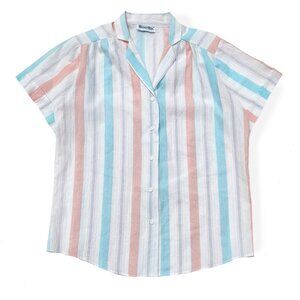 Vintage Booth Bay, Striped Button Down Shirt